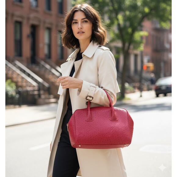 Lord & Taylor Handbags - Lord & Taylor Large Vintage Purse Hand Bag Red 15"x11"